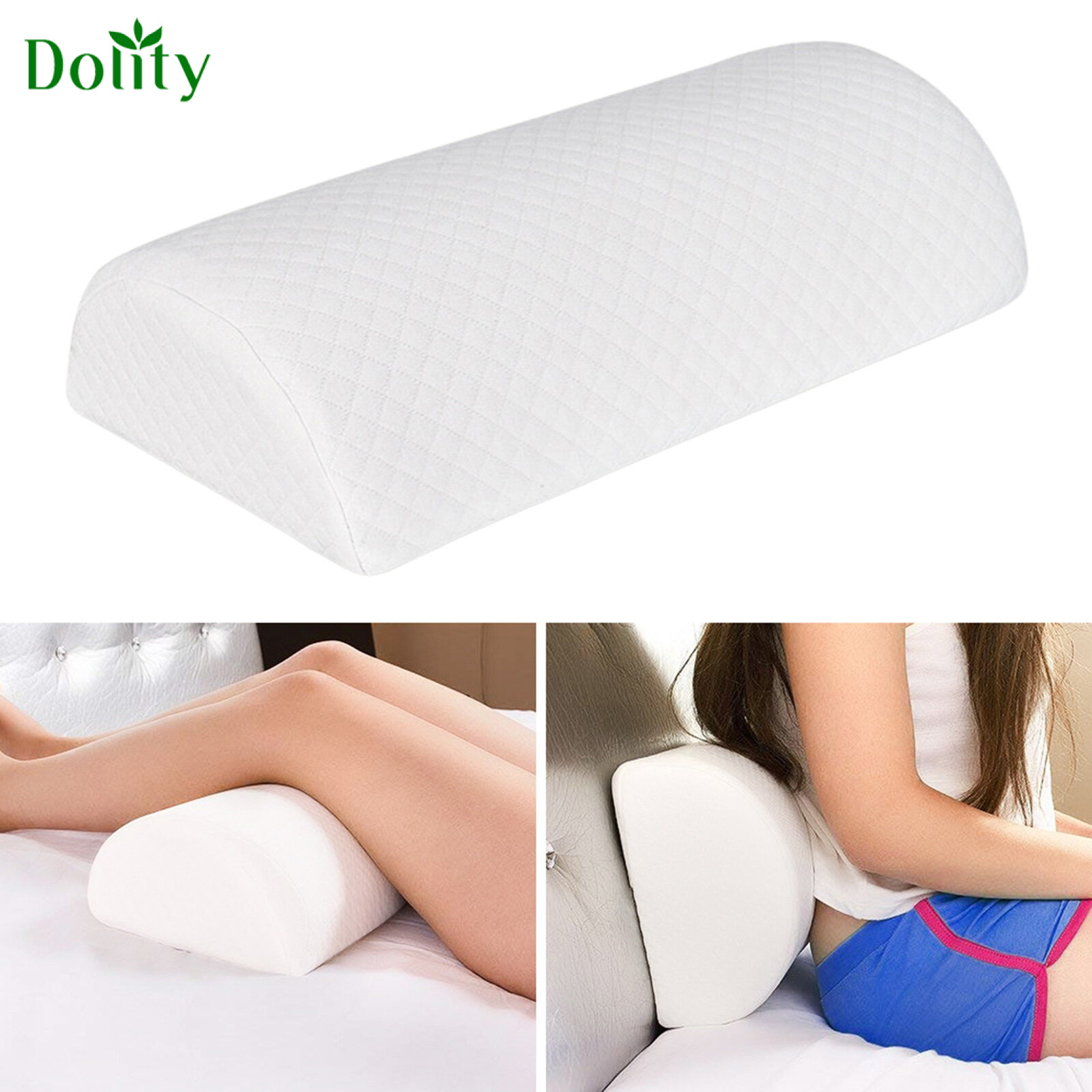 Dolity Memory Foam Legs Bolster Pillow Semi Roll Pillow Lower Back Pain Relief Lazada PH
