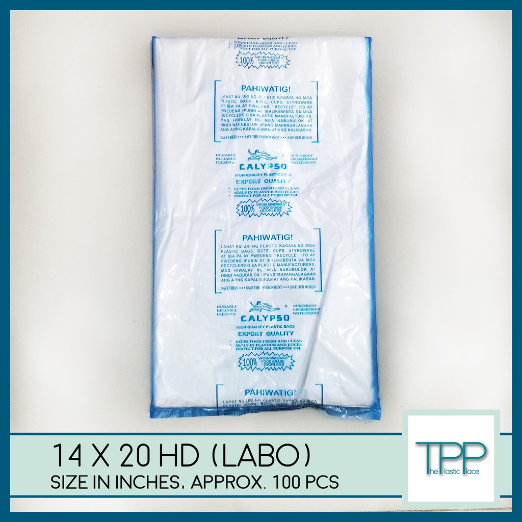 Plastic Labo 14 x 20 HD (Labo) Calypso Plastic Approx. 100 pcs/pack