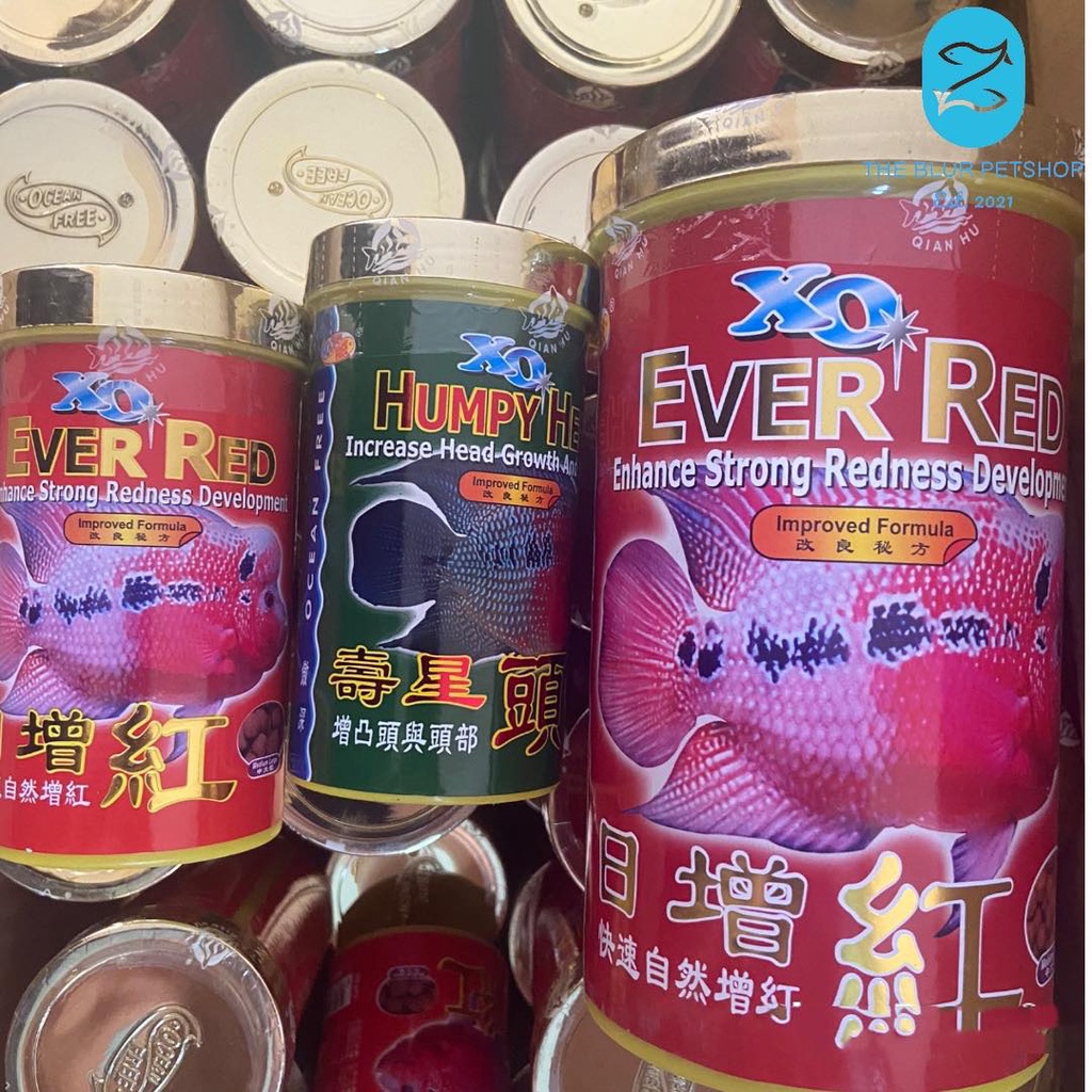 XO Ever Red Humpy Head Flowerhorn Pellets Fish Food Improved Formula