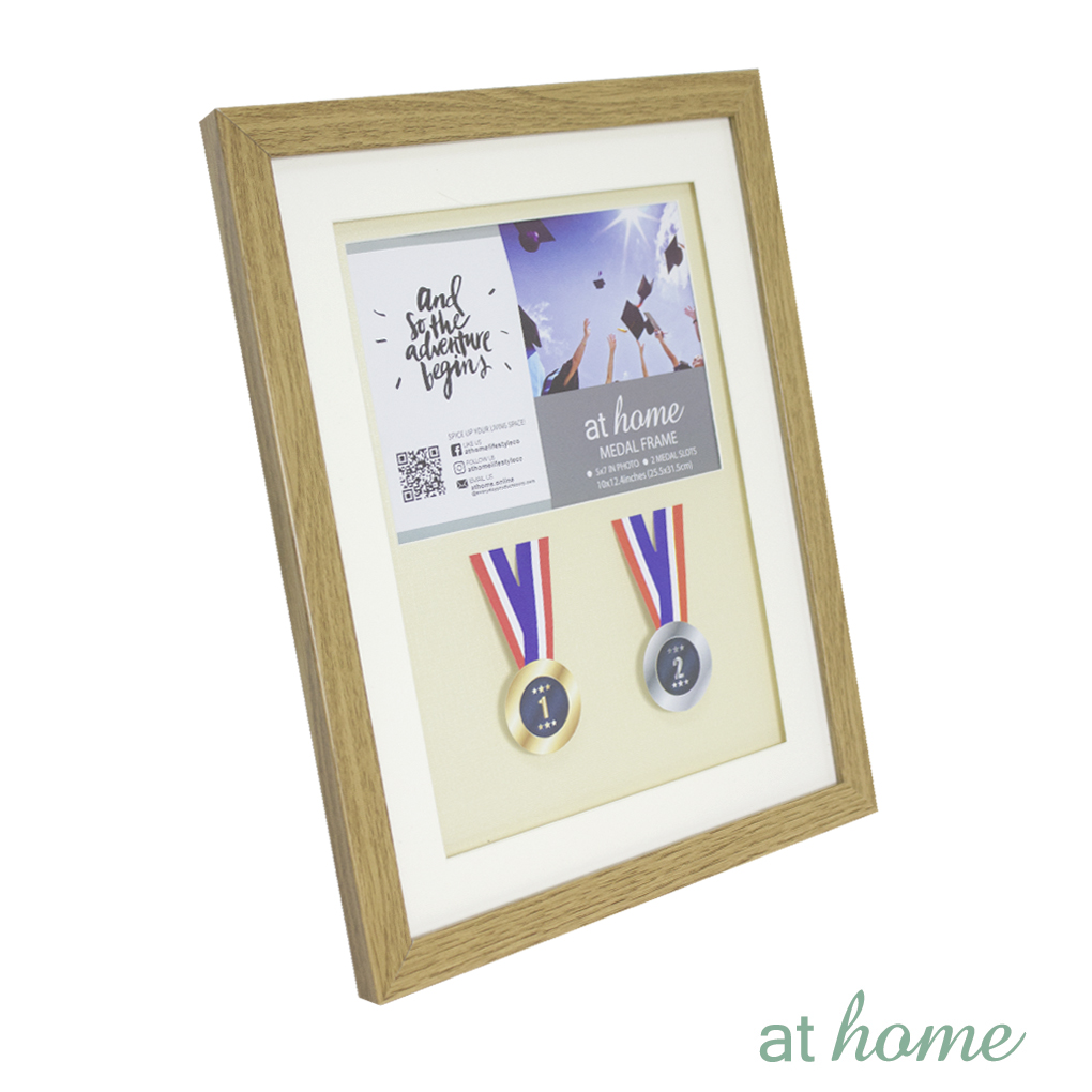 At Home Medal Nordic Picture Frame 2 Medals & 5x7 Photo Wall Hanging Lazada PH