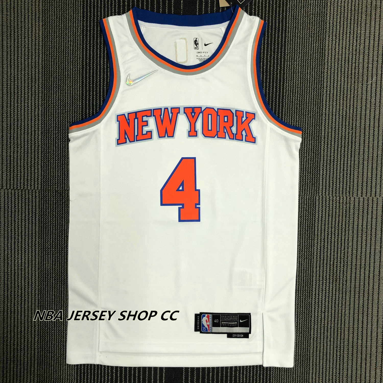 Men's New York Knicks Derrick Rose #4 Nike White 2020/21 Swingman
