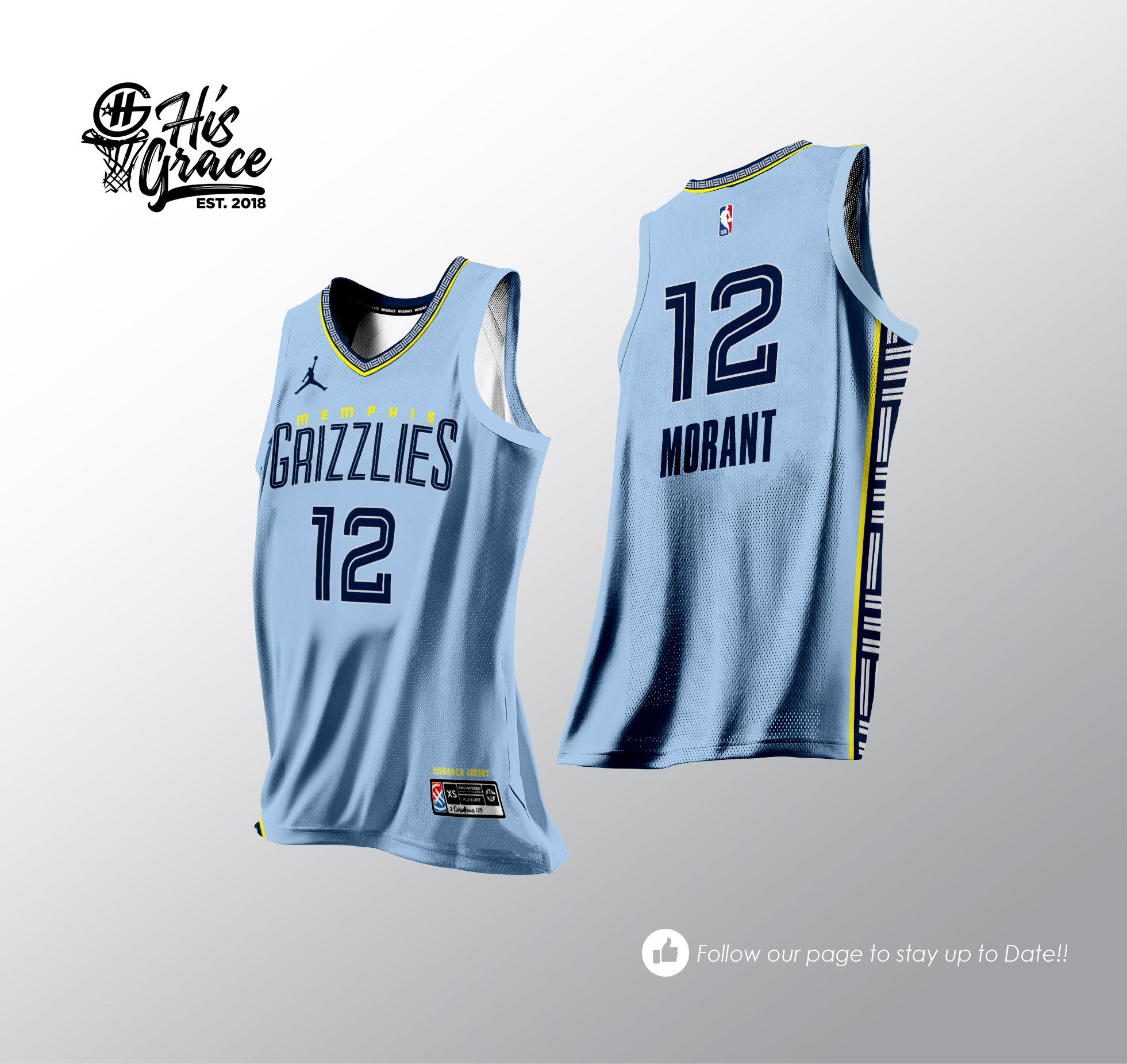 GRIZZLIES MORANT HISGRACE FULL SUBLIMATION JERSEY