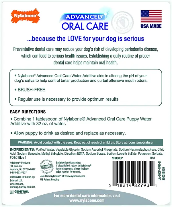 nylabone advanced oral liquid tartar remover
