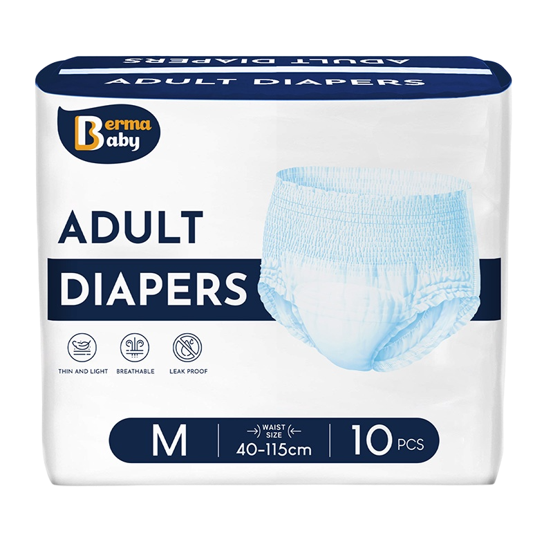 10 Pcs Adult Diapers Disposable Elderly Diapers Unisex Dry Breathable