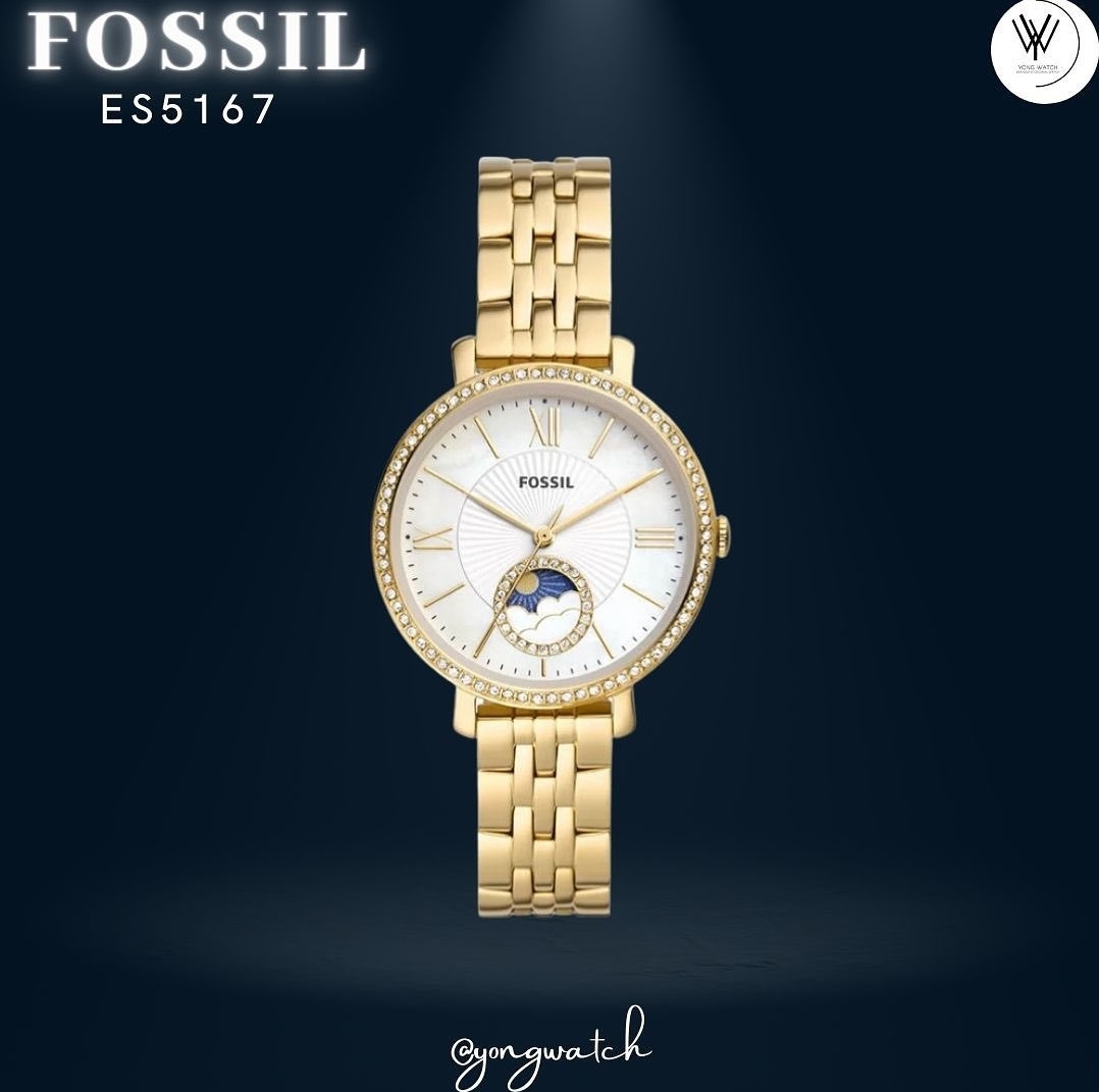 Fossil Jacqueline Sun Moon Multifunction GoldTone Stainless Steel