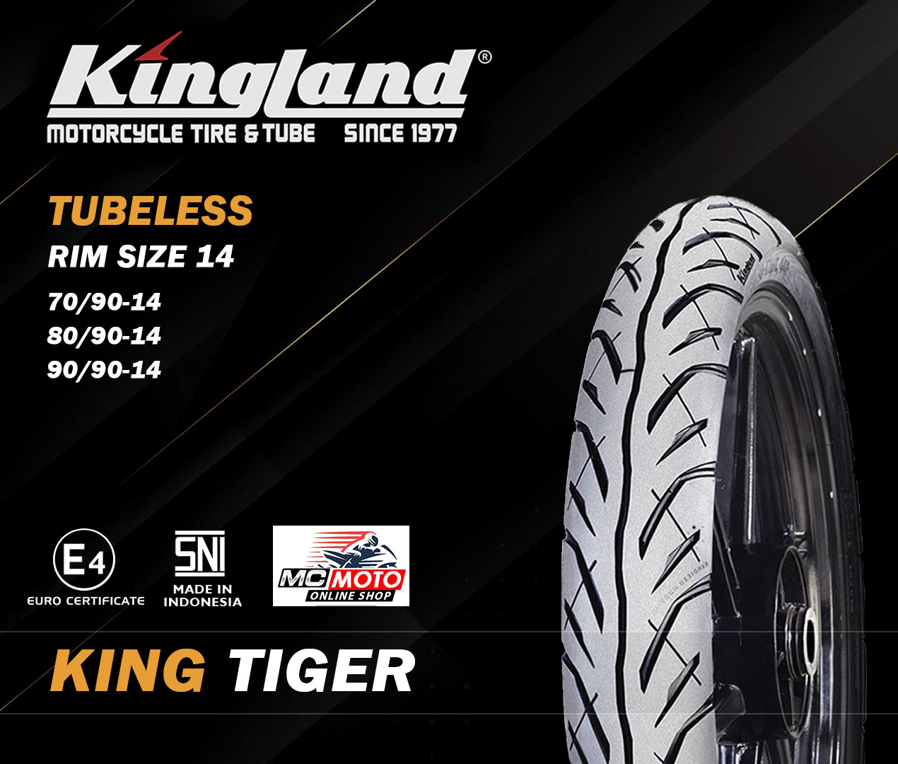 Kingland King Tiger Tubeless Tires (RIM 14) Lazada PH