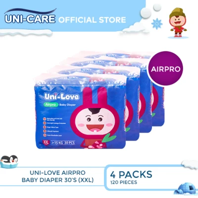 UniLove Airpro Baby Diaper 30's (XX-Large) Pack of 4