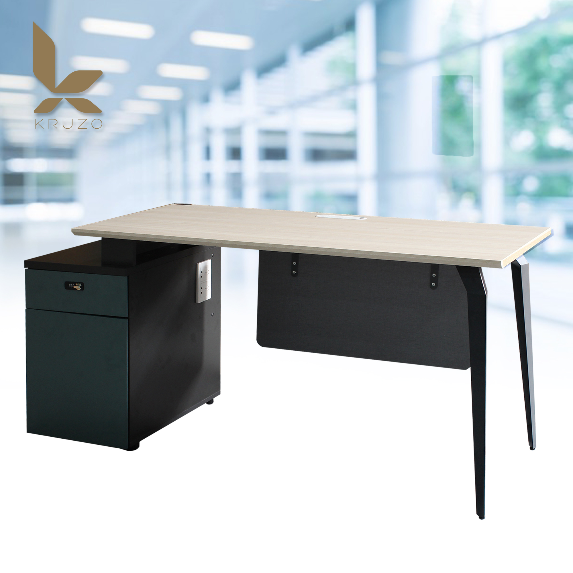 KRUZO MOBI Series Modern Highend Office Table with Drawer Lazada PH