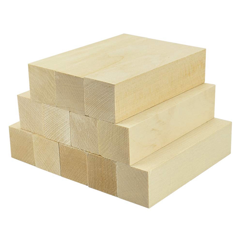 Whittling and Carving Wood Blocks Unfinished Wood Blocks Basswood Carving Blocks Soft Wood Set for Carving Beginners