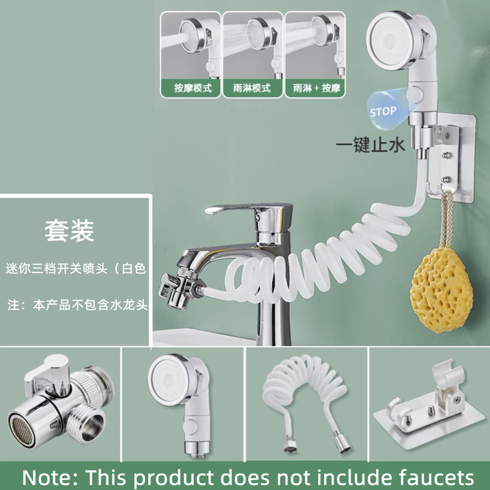 Shower Hand Spray Kit Diverter Replacement Accessory Flower Sprinkler