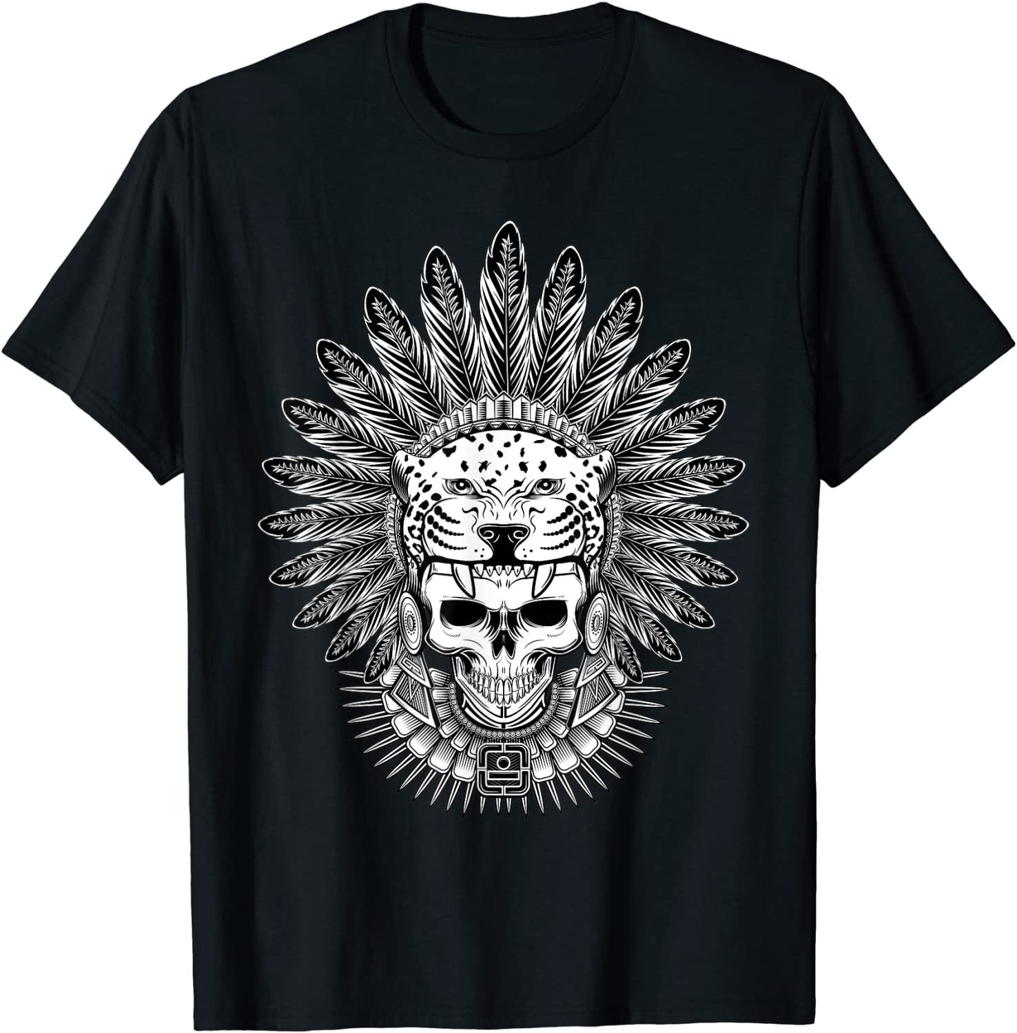 Azteca Jaguar Warrior Mexico Chicano Art David Gonzales T Shirt 