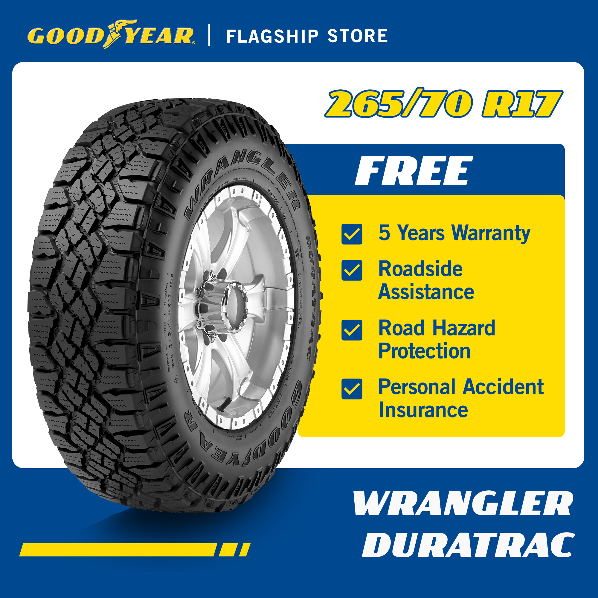 Goodyear 265/70R17 Wrangler Duratrac Tire (Worry Free Assurance) - FJ  Cruiser / RAM 1500 [E-Ticket] | Lazada PH