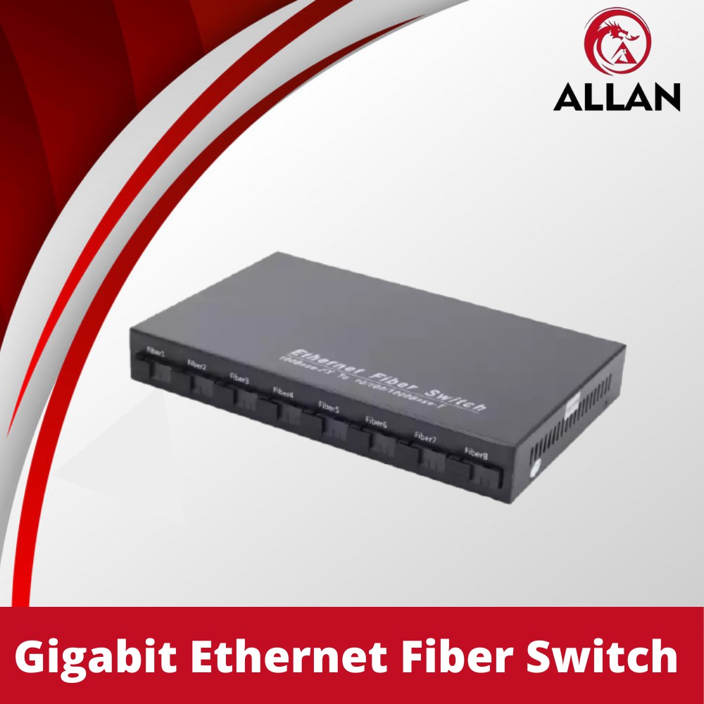 Ready Stock Allan Gigabit Ethernet Switch Fiber Switch Port