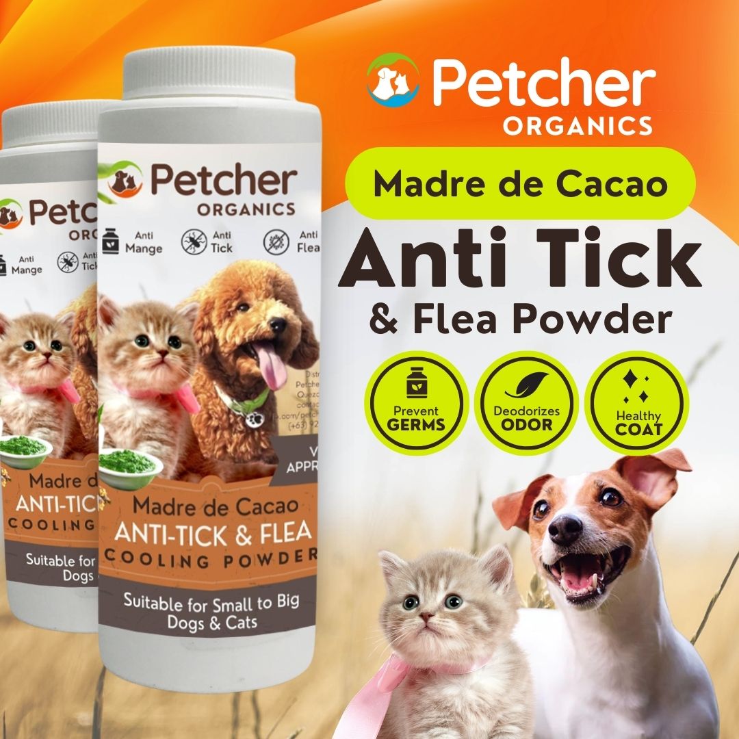 Petcher Organics Madre De Cacao Anti Tick and Flea Pet Powder Dog Cat