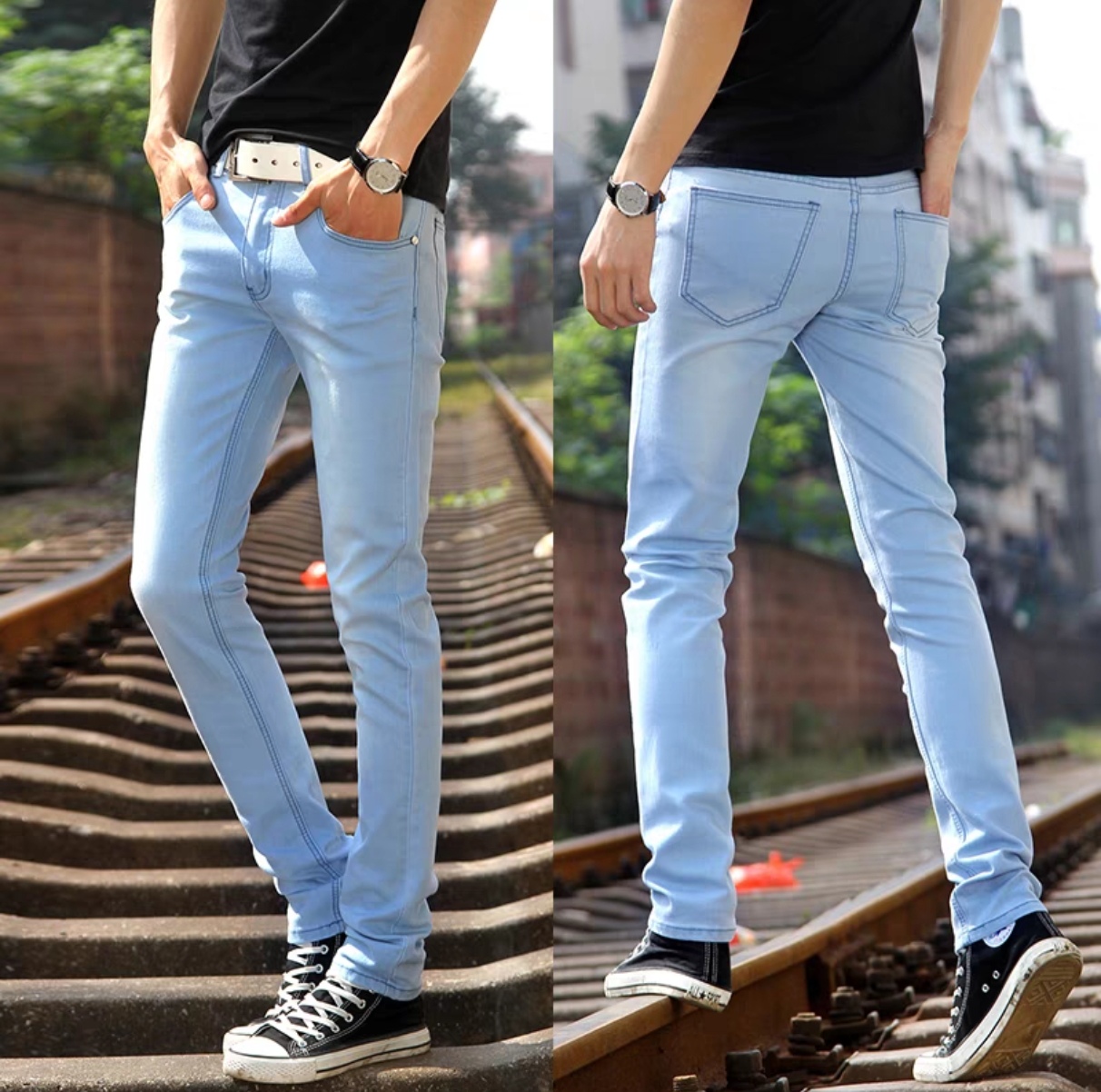 slim fit denim jeans mens