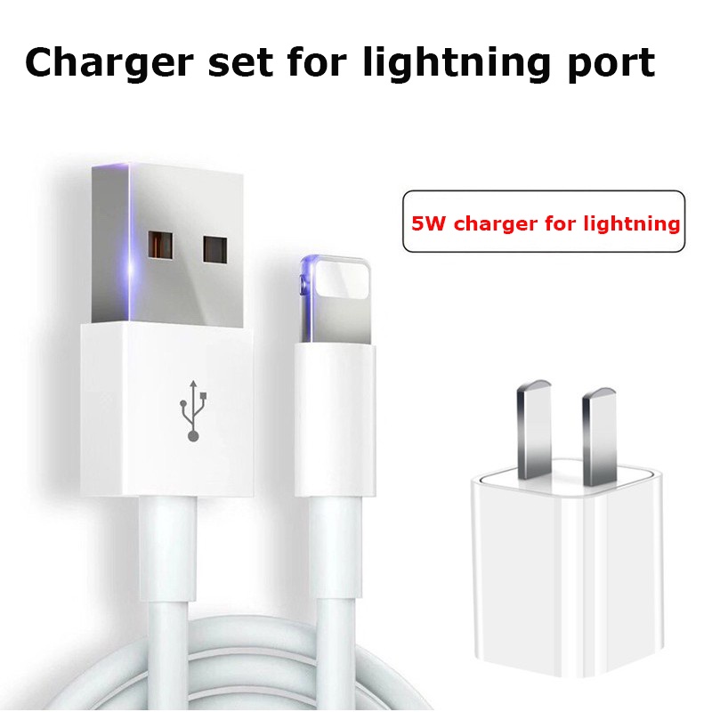 ilovepilipinas Lightning 5w usb power adapter lightning to usb cable