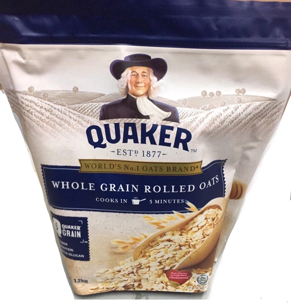 Quaker Whole Grain Rolled Oats 1 2kg Old Fashioned Cooks In 5mins 