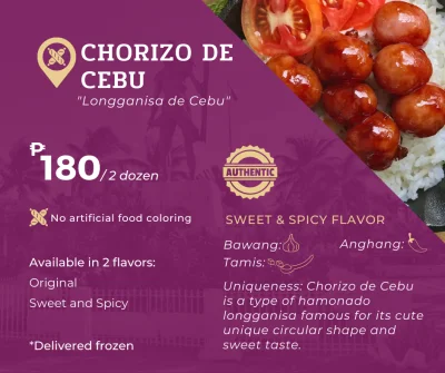 Chorizo de Cebu Sweet & Spicy flavor 2 Dozen