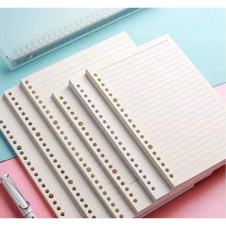 A5(20 holes)/B5(26 holes) Soft Pastel Color Binder Notebook Refillable