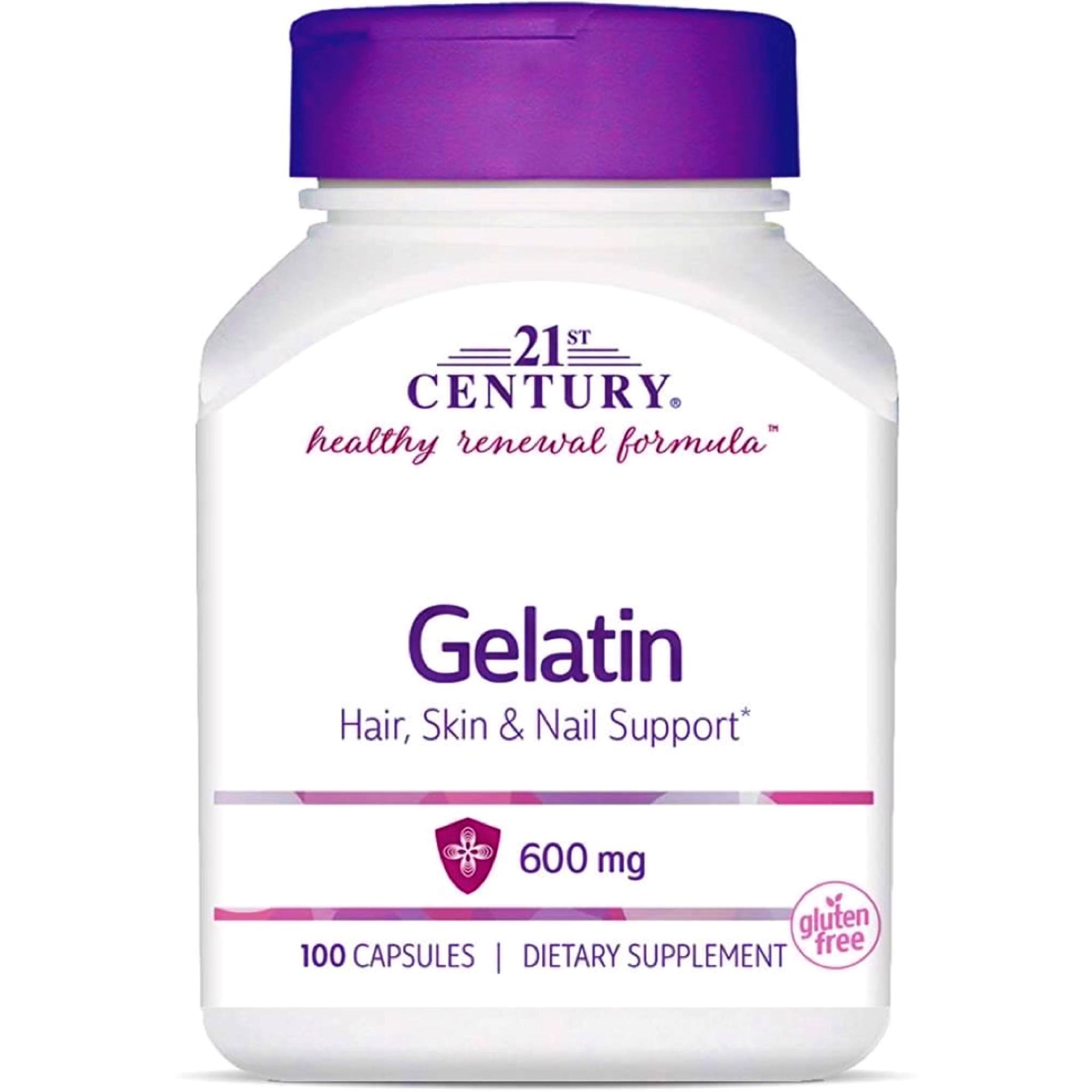 21st Century / Gelatin / Hair, Skin & Nail Support / 600mg / 100