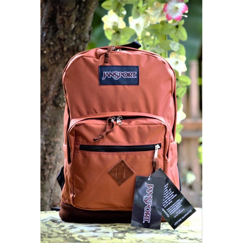 copper brown jansport backpack