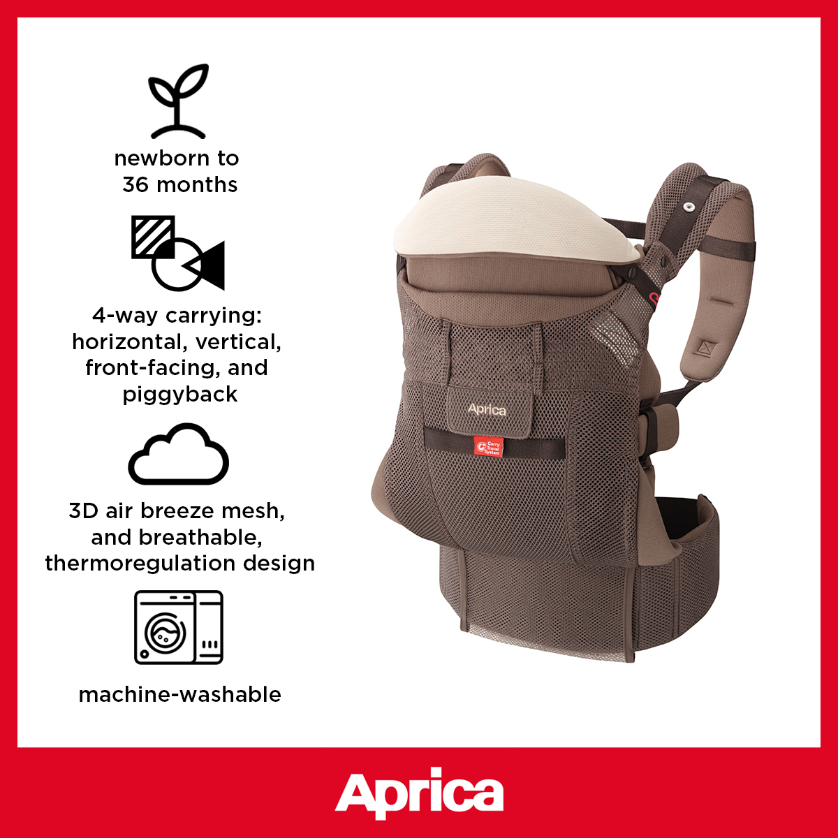 aprica baby carrier 4 way