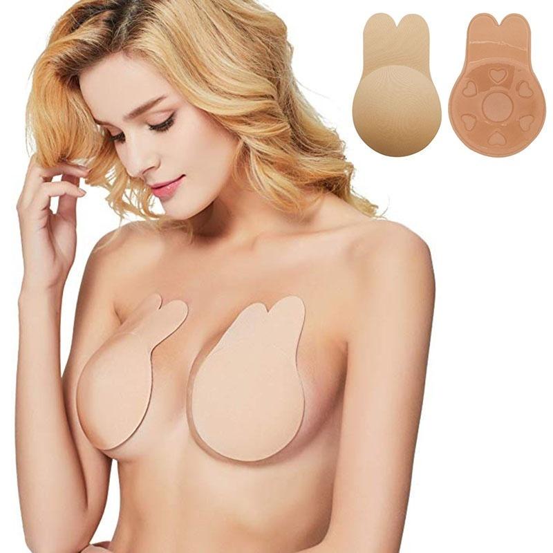 JBox# Women's Invisible Breast Reusable Washable Self Adhesive Silicone  Nipple Tape Nipple Covers