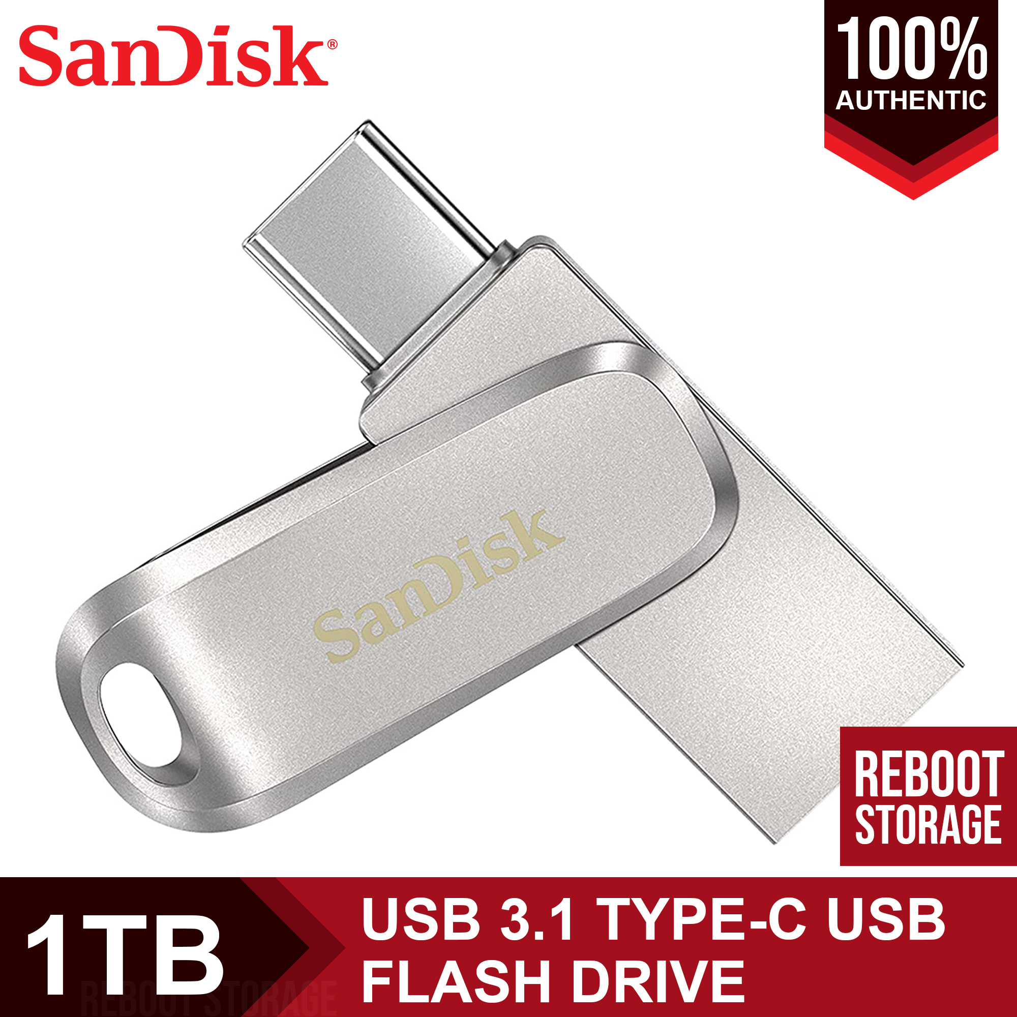 SanDisk Ultra Dual Drive Luxe 1TB USB 3.1 Type C Flash Drive SDDDC4 ...