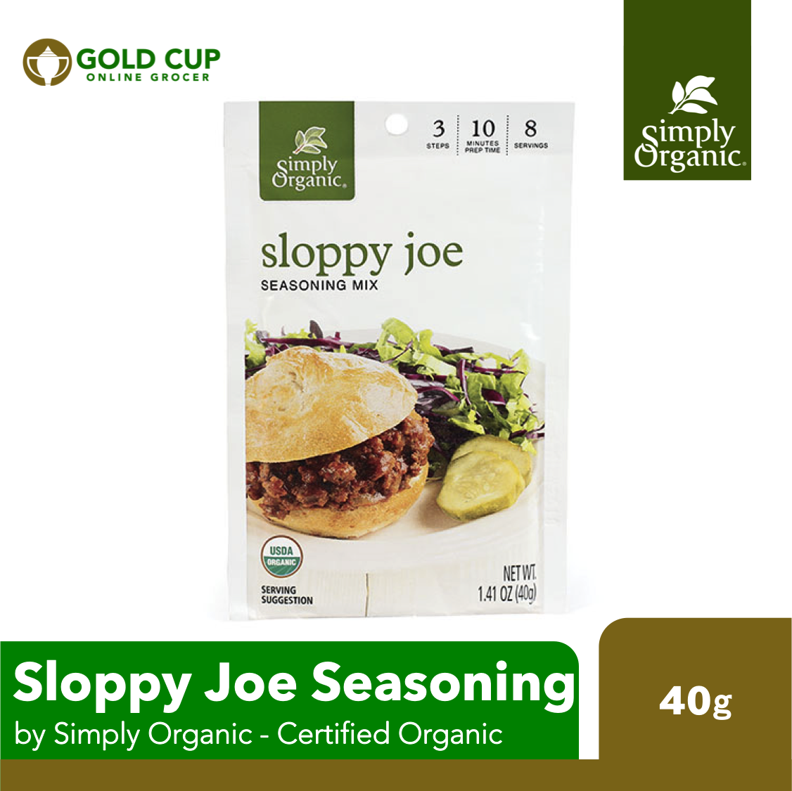 Simply Organic Sloppy Joe Seasoning Mix 1.41 oz.