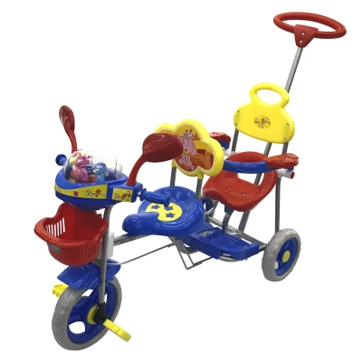 MoonBaby MB-3104DS 2-Seater Tricycle (Blue)