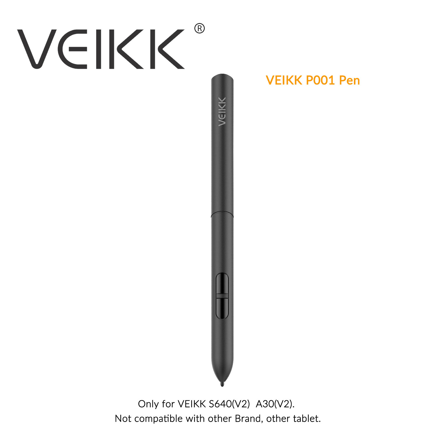 P001 VEIKK Battery Free Pen 8192 Levels for S640 A30 Drawing Tablet Graphics Tablet 