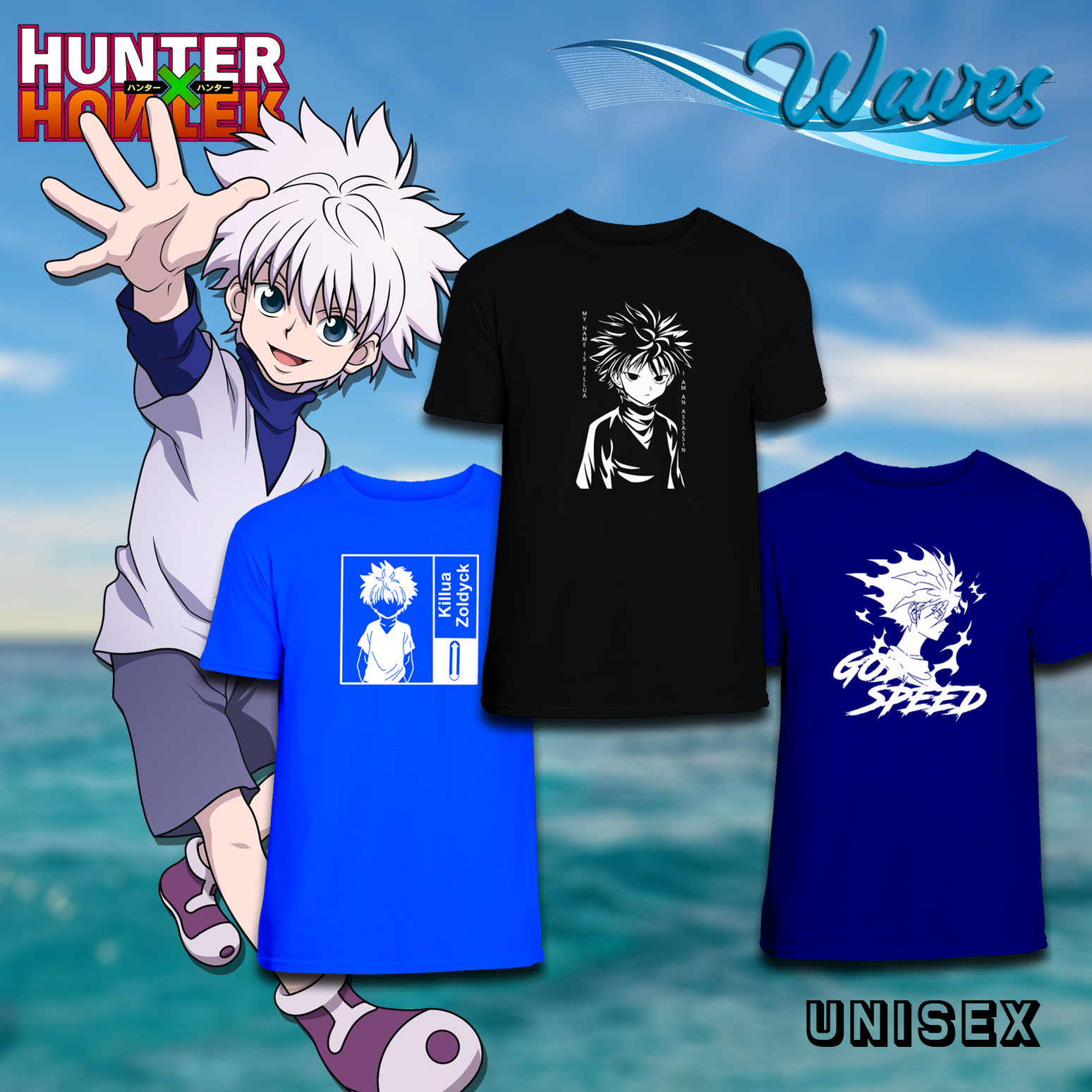Killua Zoldyck Hunter X hunter God Speed Assassin Gon Chibi Minimalist hunterxhunter  anime New Trend Unisex Men Women T Shirt | Lazada PH