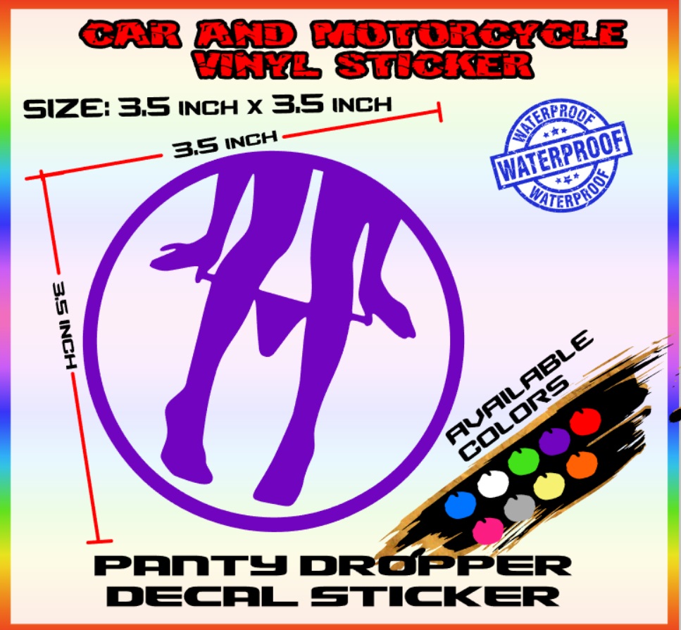 Panty Dropper Sticker logo for laptop motorcycle and car sticker