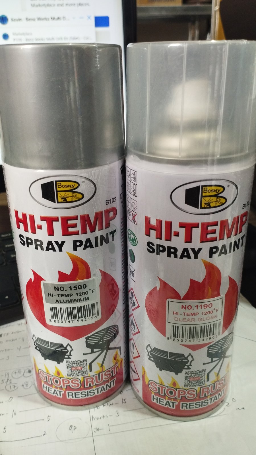 Bosny High Temperature / Hi Temp Resistant Up To 1200F Spray Paint ...