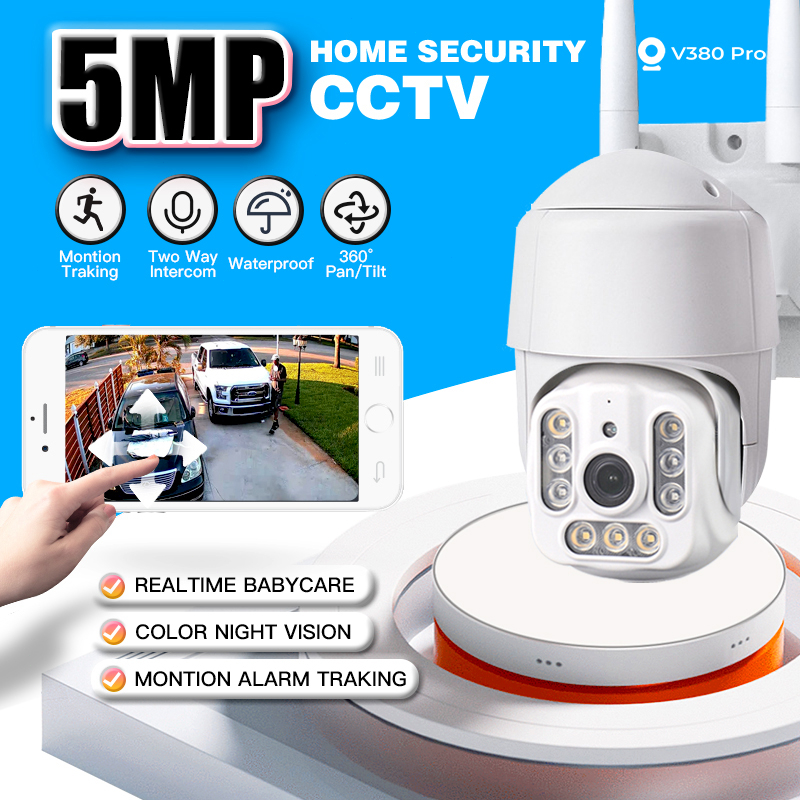 V380 Pro Cctv Camera 5MP HD Outdoor Cctv Camera Waterproof 360 ...