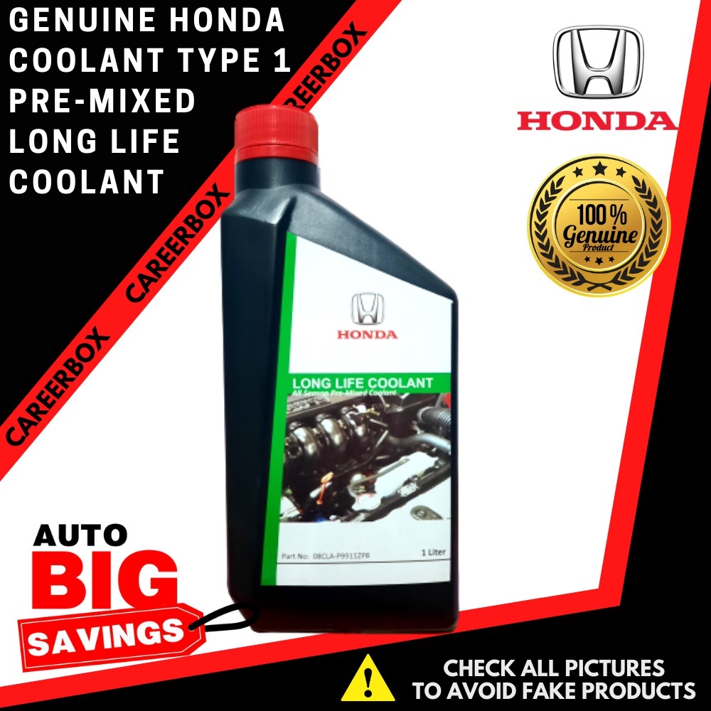 Honda Long Life Coolant Type 1/ All Season PreMixed Coolant / 1Liter