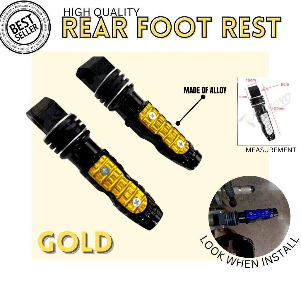 FOOT REST FOR MOTORCYCLE HONDA XR150 L GOLD REAR FOOT REST MADE