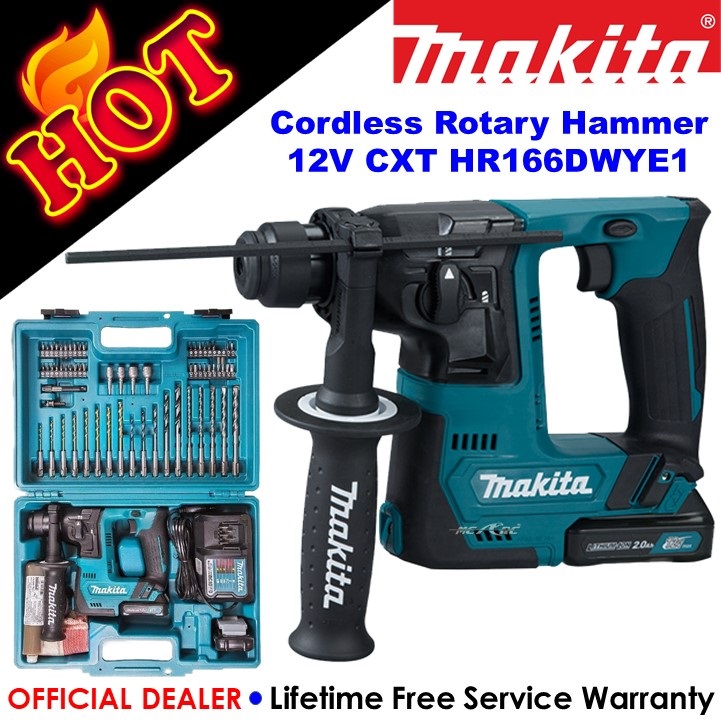 Makita Cordless Rotary Hammer 12V CXT HR166DWYE1 Original Authentic MC ARC HD MCARC