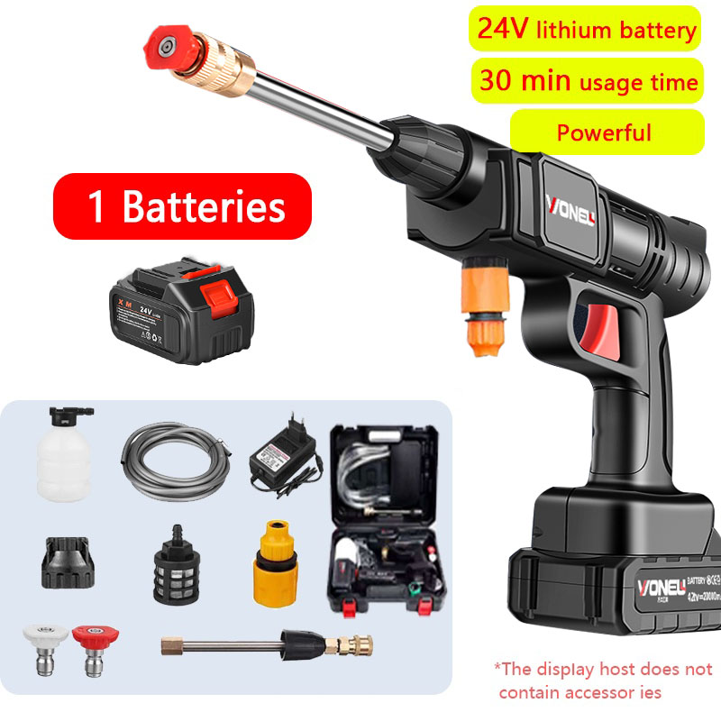 24V Portable High Pressure Washer Machine 20-70Bar Cordless Washer ...