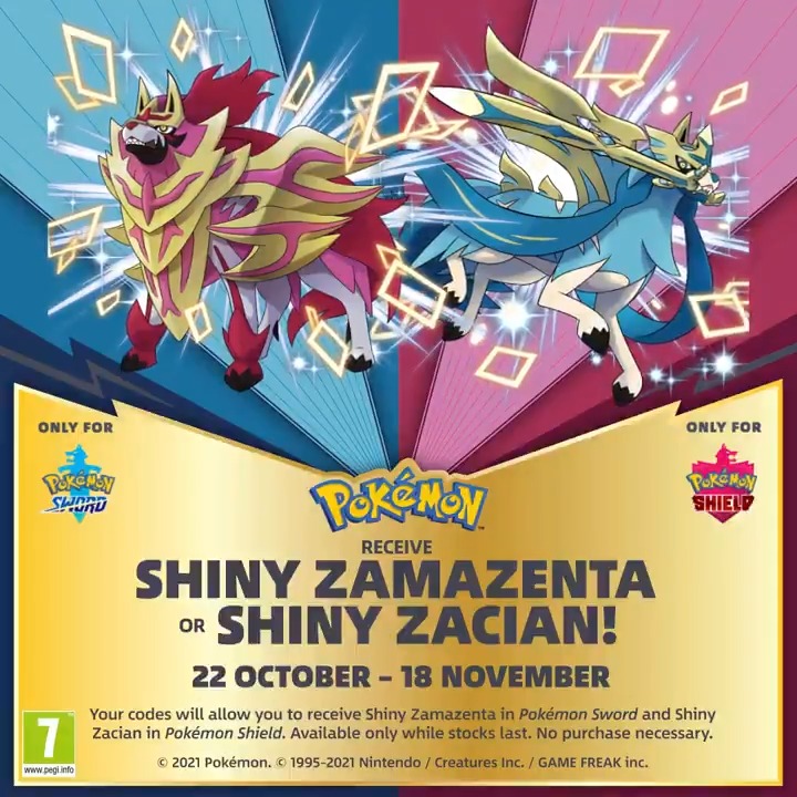Pokemon Sword & Shield's Shiny Zacian And Zamazenta Event Is Live