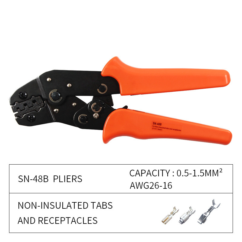 Wire Crimper Professional NonInsulated Terminal Crimping Tools Range 0