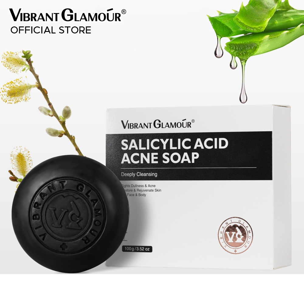VIBRANT GLAMOUR Salicylic Acid Acne Treatment Soap Pore Exfoliating Softening Skin Face Deep
