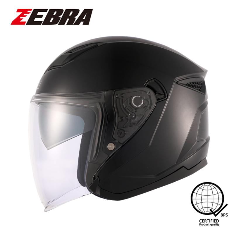 (FREE VISOR)ZEBRA helmet 320 Motorcycle half face helmet with dual visor open helmet for man and