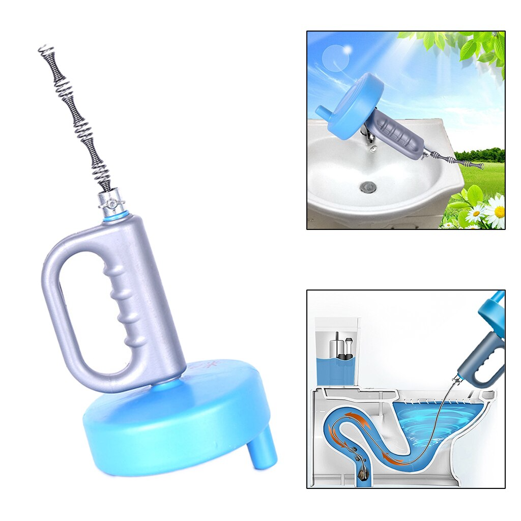 TOILET DECLOGGER 01 10m Drain Snake Hair Clog Remover Hook Steel Pipe