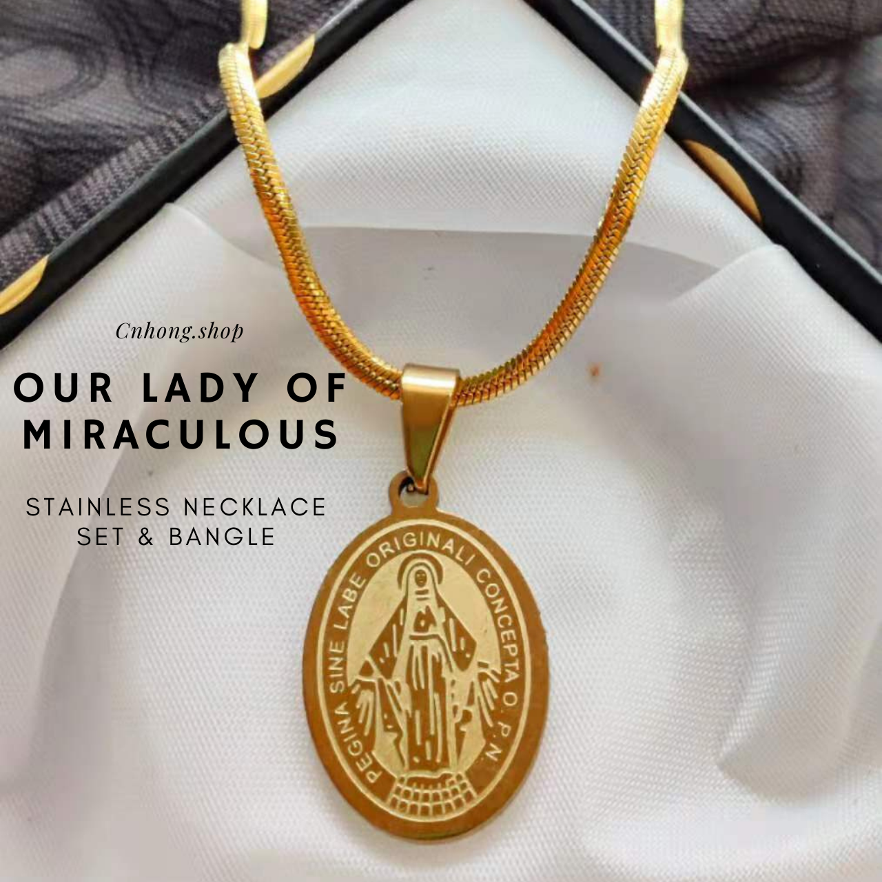 our lady of miraculous medal necklace