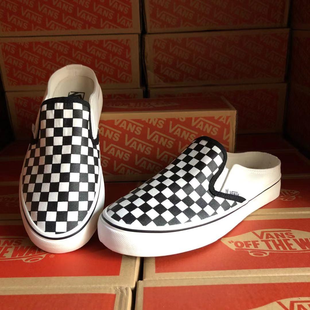 VANS Slip on Checkered half shoes For 