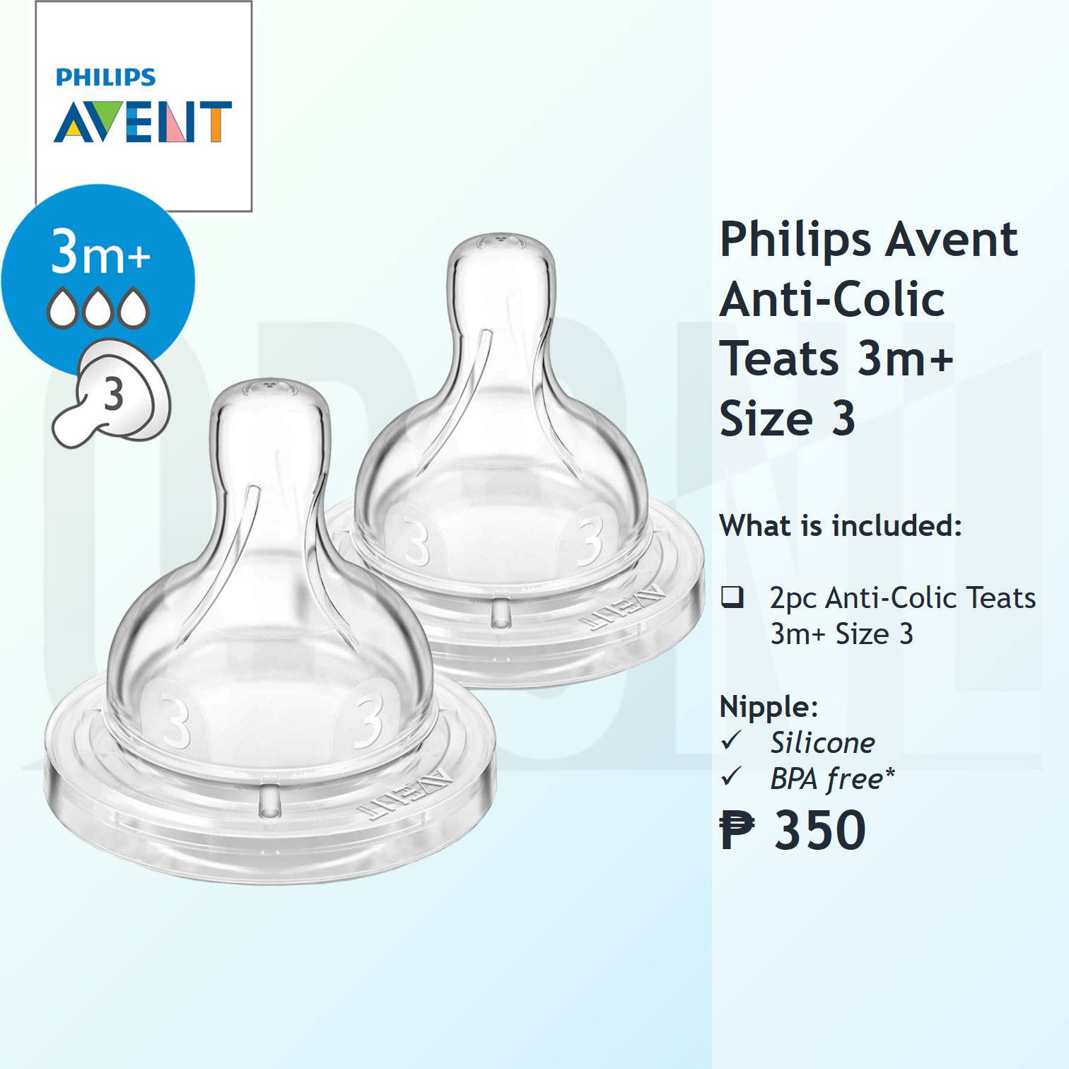 avent bottle nipples size 3