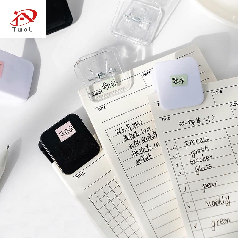 TwoL 1pcs Transparent Paper Clip Binder Clip Plastic Food Sealing Clip