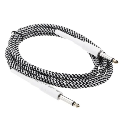 6.6ft / 2m 6.35mm Mono Male to 6.35mm Mono Male Cable Wire Cord for Guitar Bass Instrument