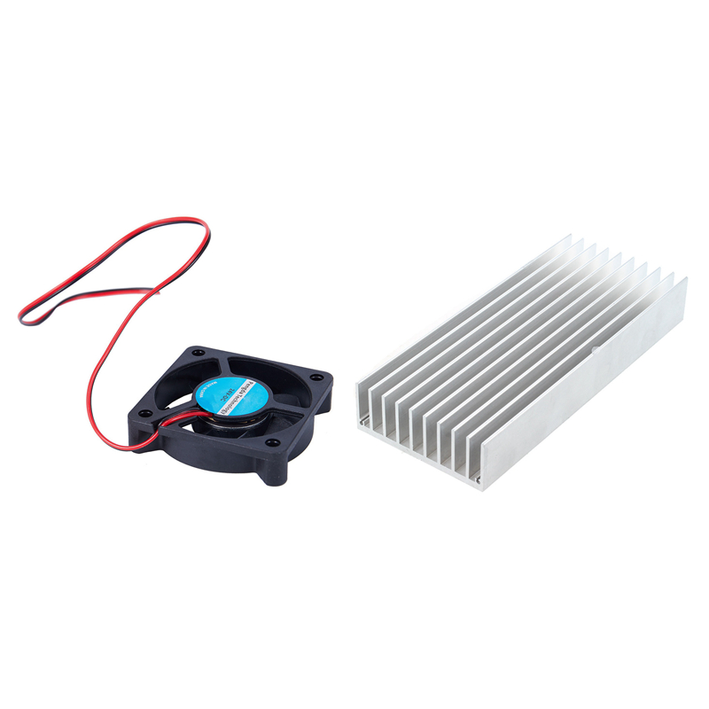 Heatsink Heat Diffuse Aluminium Cooling Fin with 3D Printer 24V Cooling Fan - 50mm - Extruder Fan - RepRap